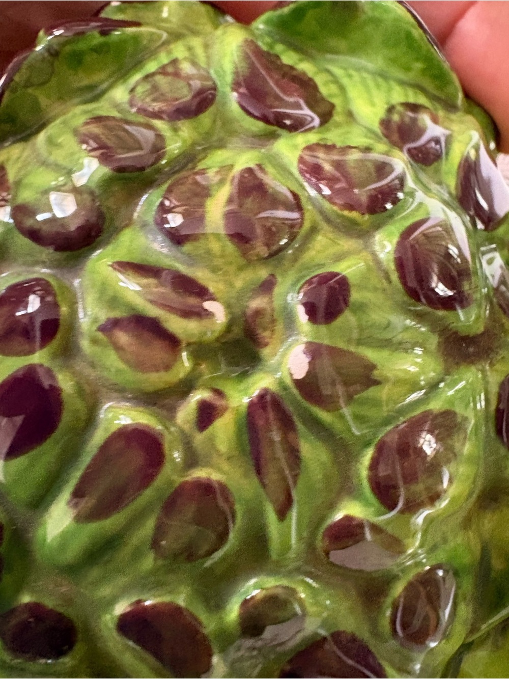 Hand-Painted Ceramic Artichoke Sculpture - Green - Picture 7 of 16